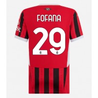 Stroje piłkarskie AC Milan Youssouf Fofana #29 Koszulka Podstawowej dla damskie 2024-25 Krótki Rękaw